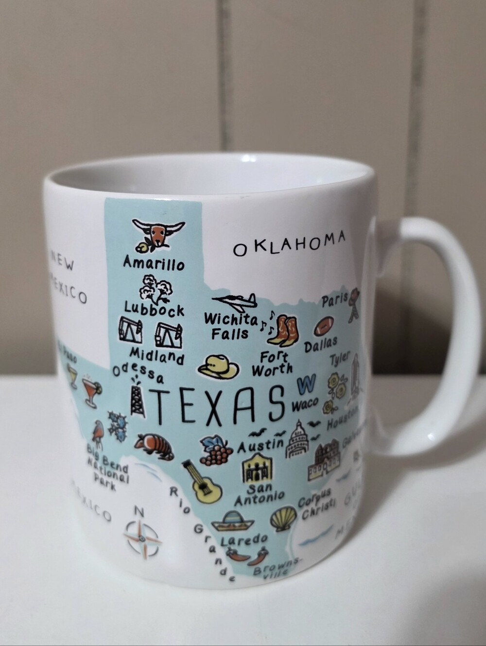 222 Fifth "My Place" Texas Map Jumbo Coffee Mug